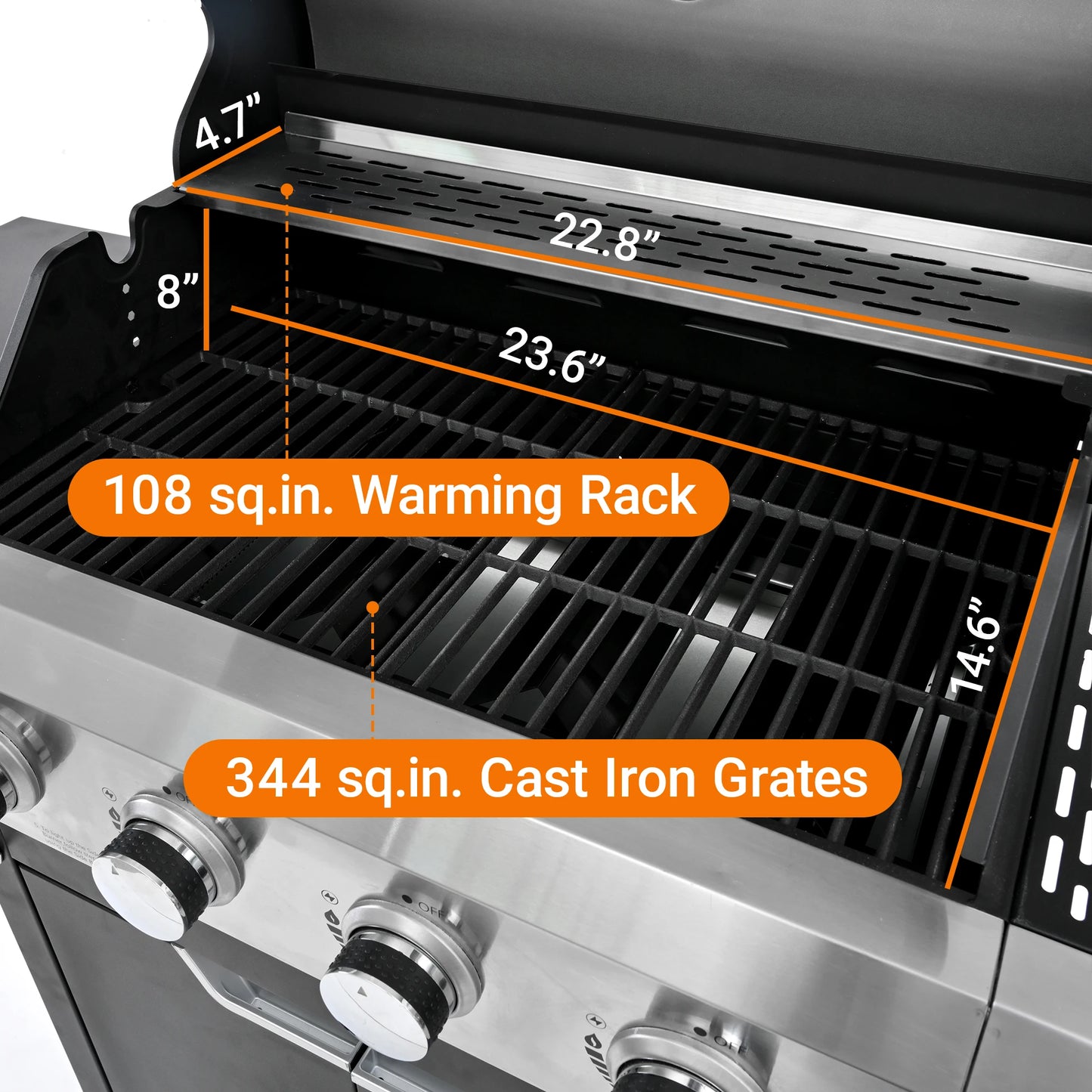 Deluxe 4-Burner Propane Gas Grill with Side Burner