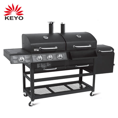 Professional Hybrid Gas & Charcoal BBQ Grill