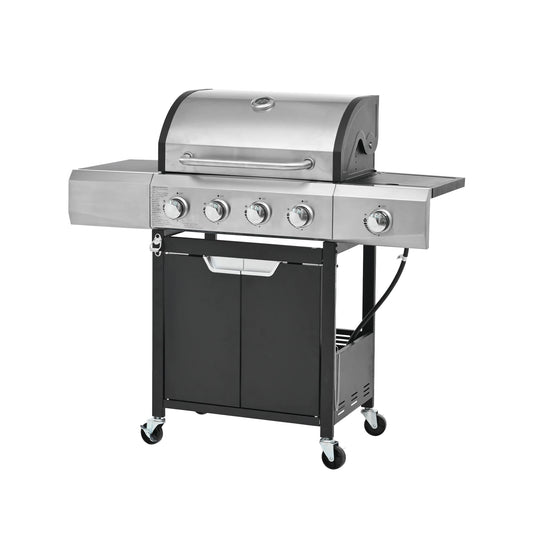 Deluxe 4-Burner Propane Gas Grill with Side Burner