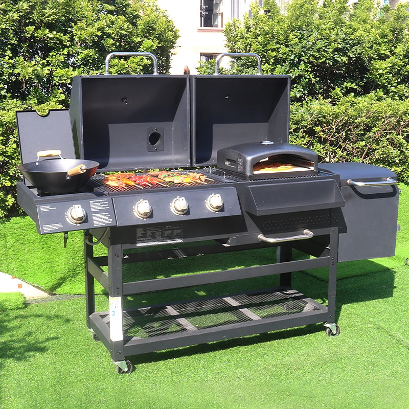 Professional Hybrid Gas & Charcoal BBQ Grill