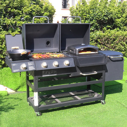 Professional Hybrid Gas & Charcoal BBQ Grill